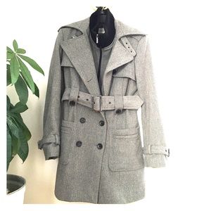 Calvin Klein Women's Wool Trench Coat - Size 4